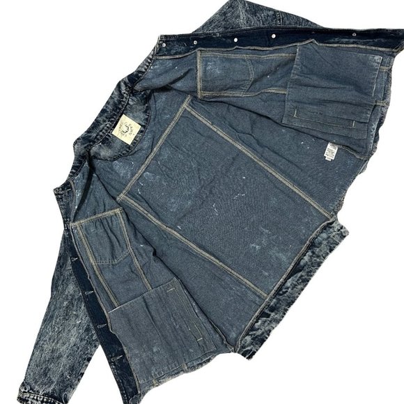 Fantastic Fawn Blue Jean Jacket Relaxed Fit Distressed Denim Jacket  IFJ10544 - Picture 7 of 9